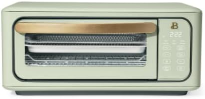 Beautiful Infrared Air Fry Toaster Oven, 9-Slice, 1800 W, by Drew Barrymore (Sage Green)