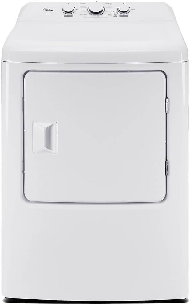 Midea White Top Load Washer and Dryer Pair 3.9 Cu Ft High Efficiency Washer and 6.7 Cu Ft Electric Dryer Bundle with 8 Cycles 4 Temperature Settings Dryer Vent Power Cable and 12 Month CPS Plan