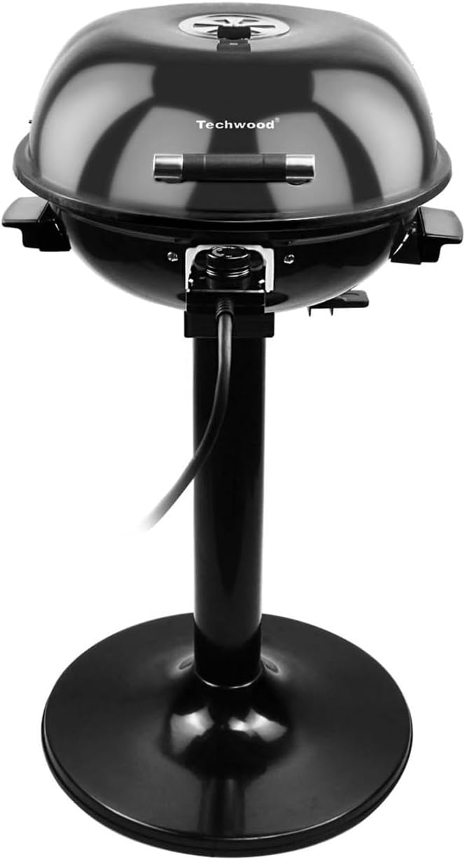 Techwood 1600W Indoor Outdoor Electric Grill, Electric BBQ Grill, Portable Removable Stand Grill, Black