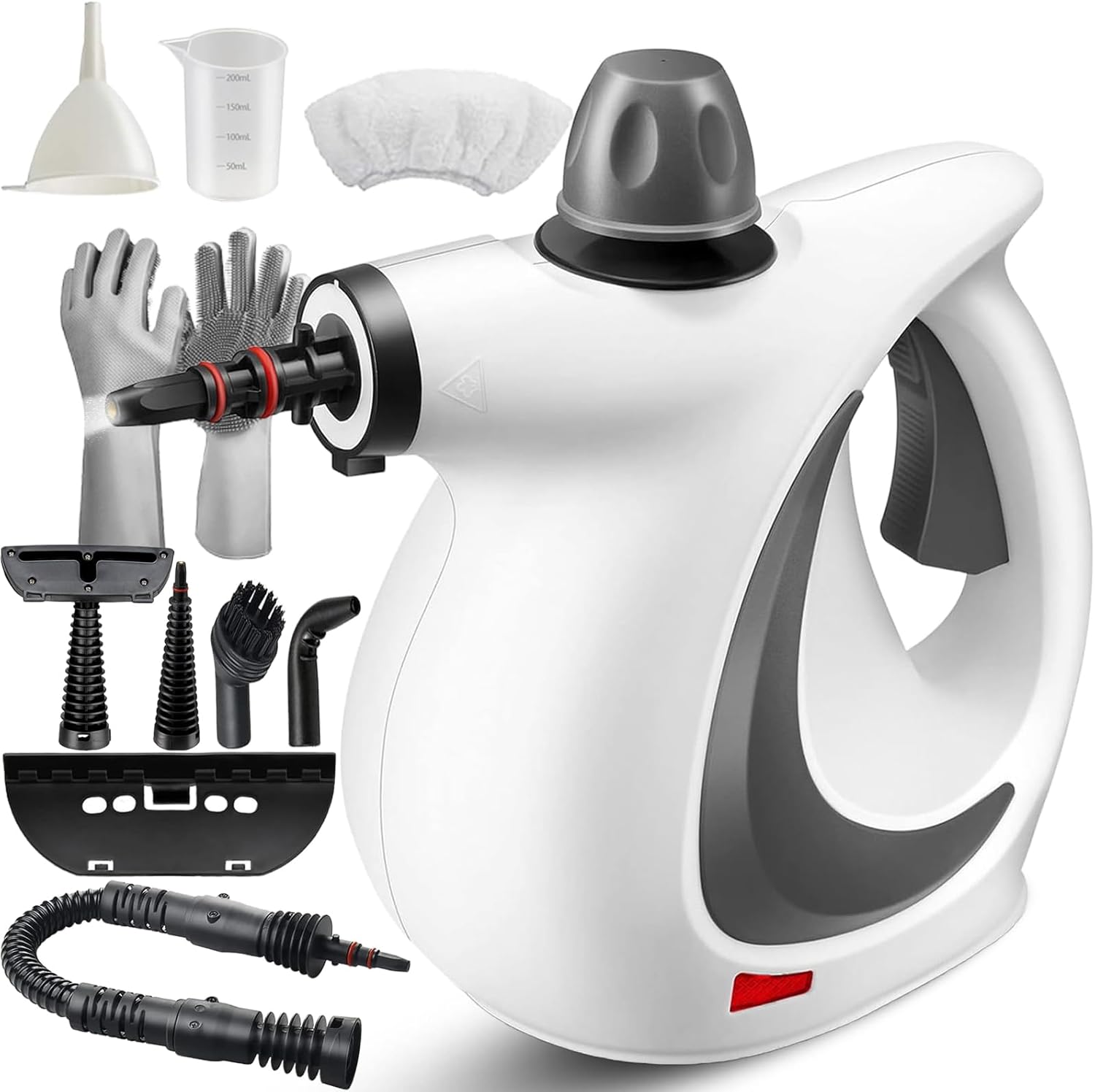 Steam Disinfectant Steam Cleaner, 2026 Upgrade Hand Held Steam Cleaner for Home Cleaning, Car Interior, Kitchen, Furniture,Carpet, Tile|Multiple Nozzles (1Set+1 Fiber Cloth)