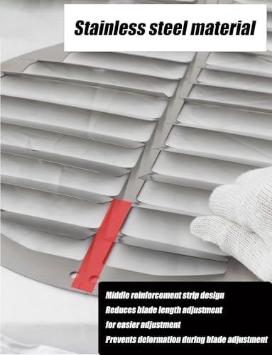 Ac Protection Cover,Prevent Direct Blowing, Air Conditioner Deflector for Outside Units, Air Outlet Condenser Defender Grilles, Stainless Steel Shutter Deflector