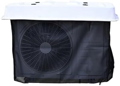 Window Air Conditioner Unit Cover, Air Conditioner Protection Cover Waterproof Defender Rain Snow Protection Sheet(Black net,43.3*20.5inch)