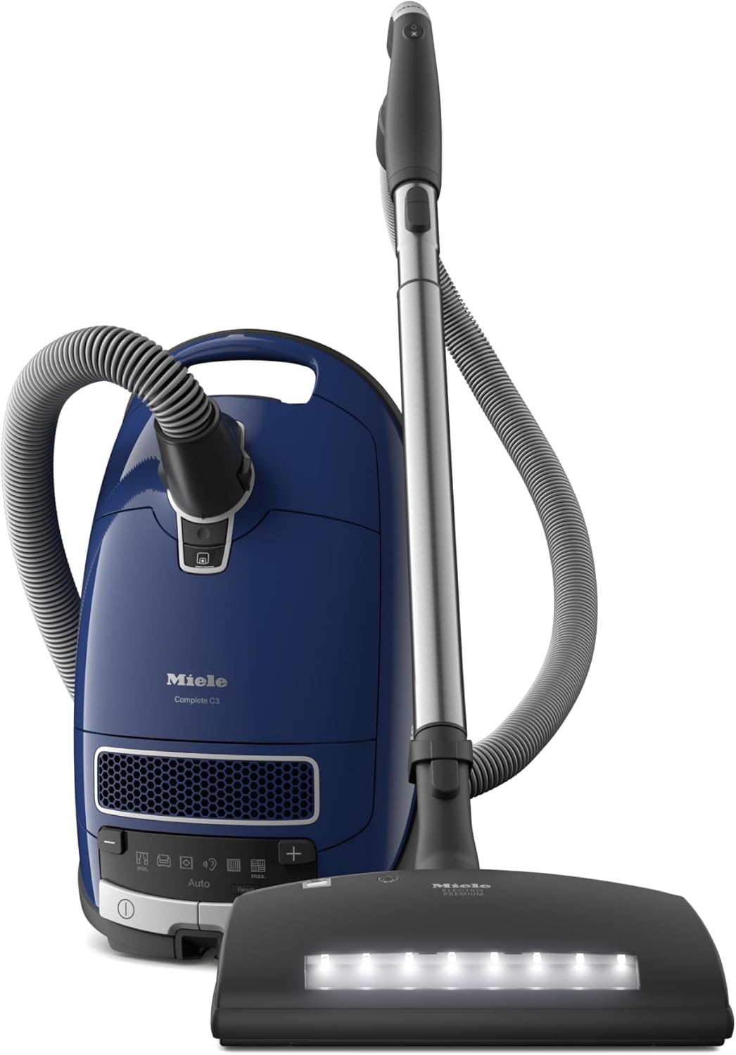 Miele Complete C3 Marin Bagged Canister Vacuum Cleaner with Electrobrush Floorhead, Suitable for Carpets and Hard Floors, in Marine Blue