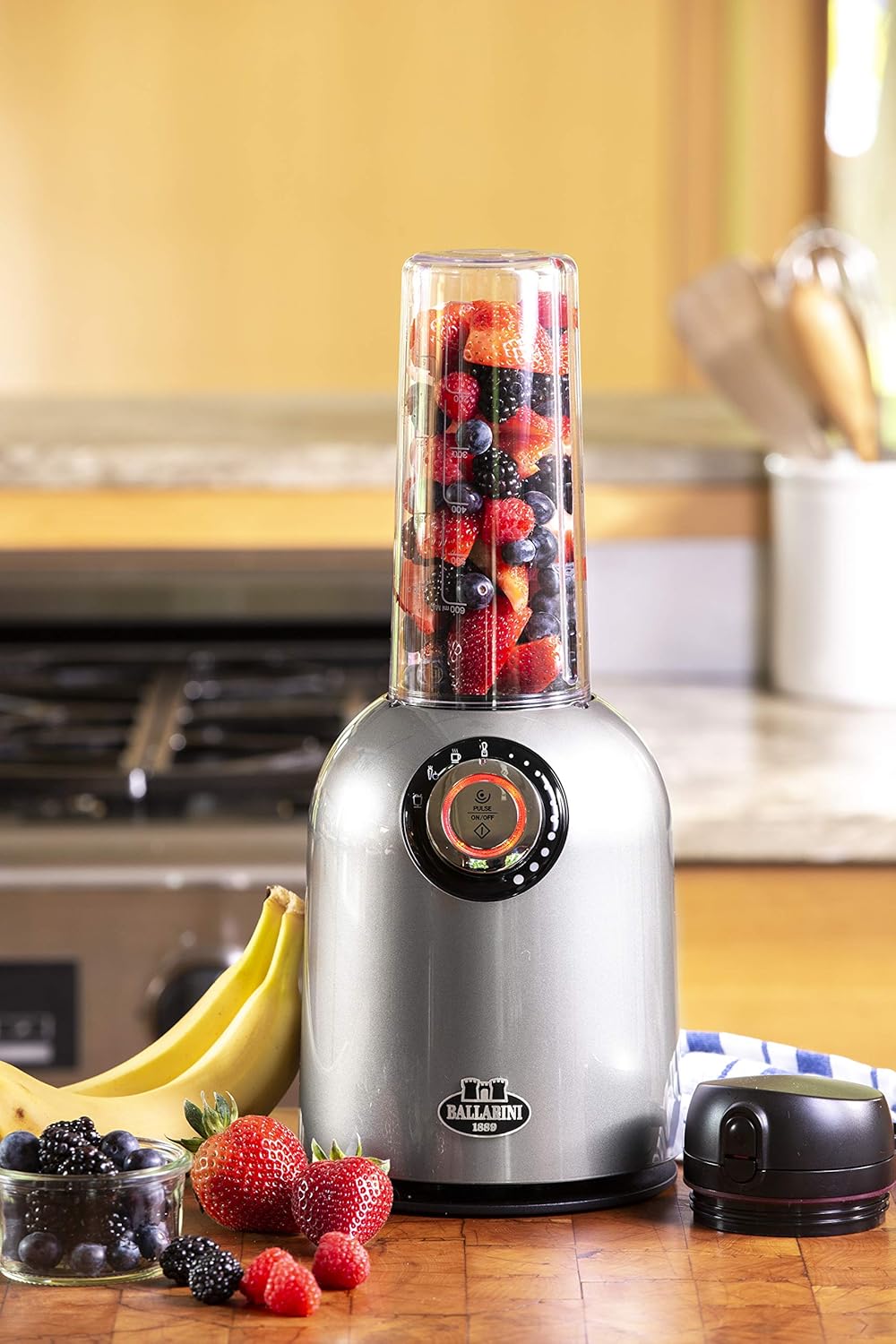 Ballarini Tesoro Countertop Blender - Cherry Red, Made in Italy