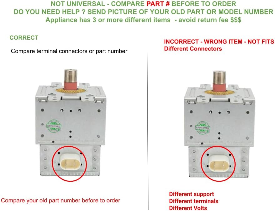 WB27X10927 CKDX10927X compatible with GE Microwave Magnetron fits old number WB27X10927