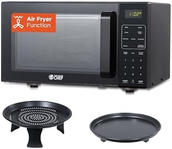 Commercial Chef 5-in-1 Countertop Microwave Air Fryer Combo, 0.9 Cu. Ft. Capacity, Microwave Air Fryer Convection Oven Bake and Roast, 900W, 10 Power Levels