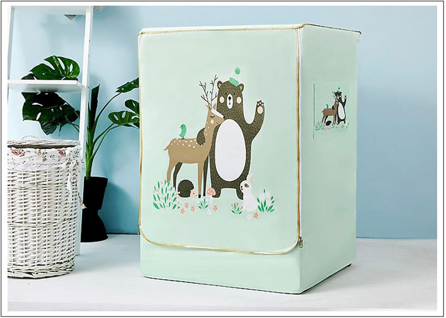 Washing Machine Cover Wash Machine Cover Waterproof Case Home Sunscreen Laundry DryerSilver Coating Roller Washing Dust-proof cover for Home Appliances ( Color : B , Specification : 60x44x85cm S )