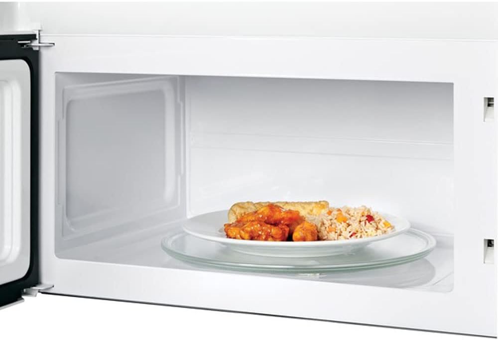 GE JVM3160DFWW 1.6 Cu. Ft. Over-the-Range Microwave Oven White Bundle with Premium 2 YR CPS Enhanced Protection Pack