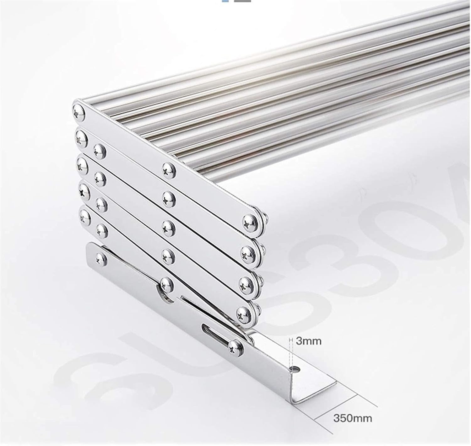 Clothes Drying Rack Laundry Drying Rack Airer -Wall Mounted - Retractable - Clothes Drying Rack Horse Collapsible Folding Clothes Hanger 5 Rail Towel Bar Dryer Fashionabl,40cm