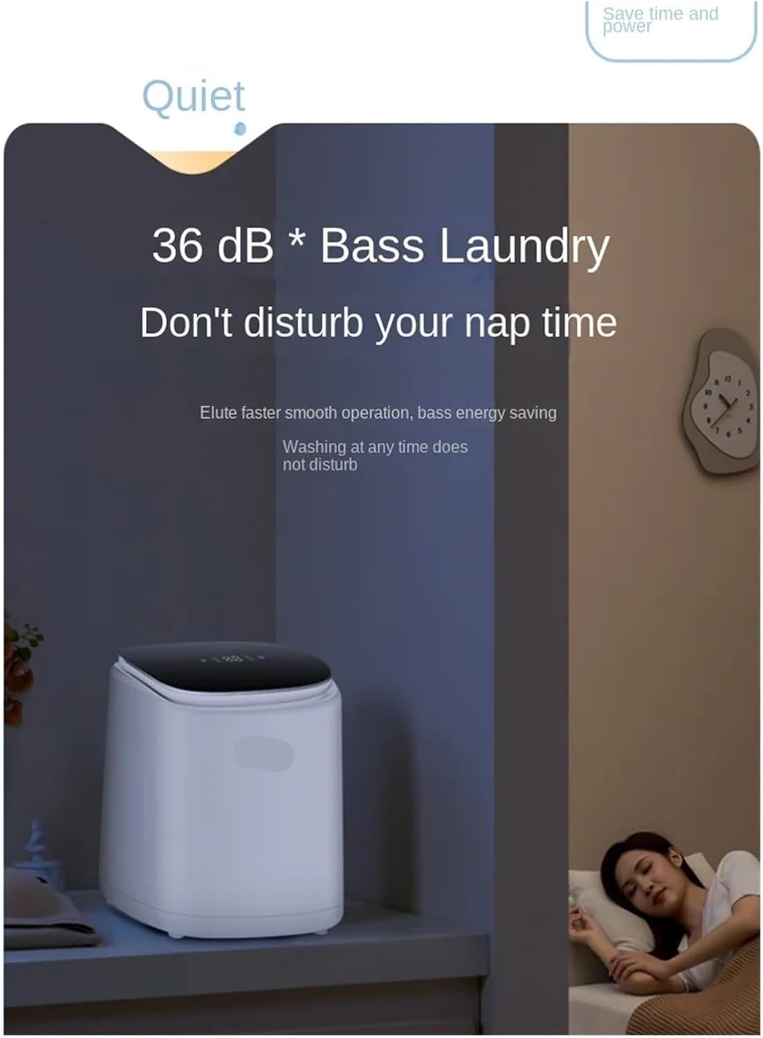 Portable Washing Machine, Portable Underwear Mini Washing Machine Laundry Appliances High Temperature Sterilization Socks Automatic,for Apartments, Homes, and Dorms