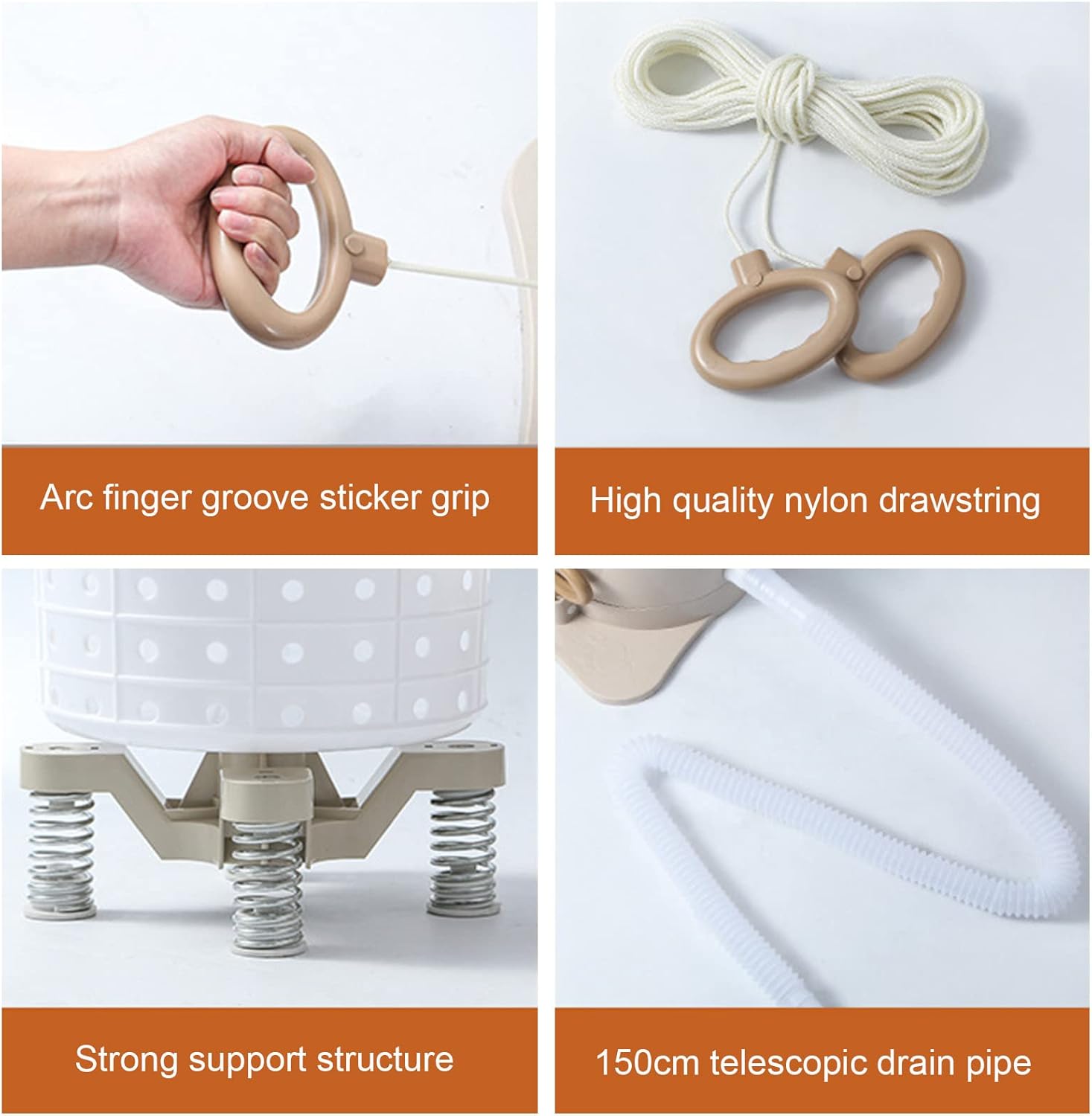 Mini Washing Machine Portable Manual Dryer Dehydrator, Non-Electric Spin Dryer Hand Powered Laundry Spinner, Compact Clothes Underwear Sock Dehydrator Compact, for Rv's/Camping/Apartments/Dorms