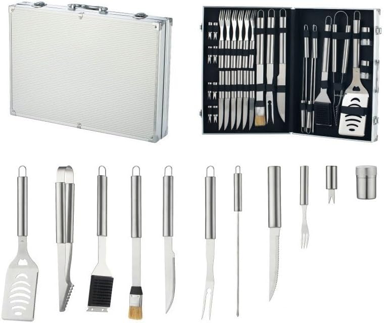 Aluminum Box Barbecue Tool Set Stainless Steel Outdoor Grill and Fork Shovel Clip BBQ Grill