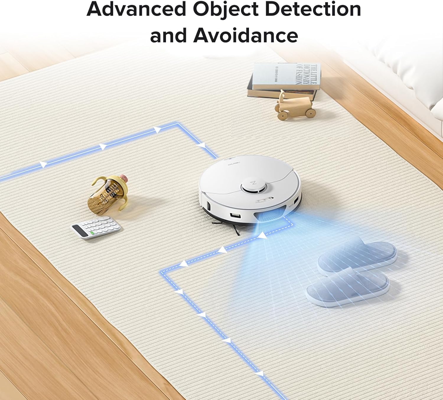 roborock S7 Max Ultra Robot Vacuum and Mop Combo, Auto Mop Drying and Washing, Self-Emptying and Refilling, 5500Pa Suction, Reactive Tech Obstacle Avoidance, White (RockDock Ultra Series)