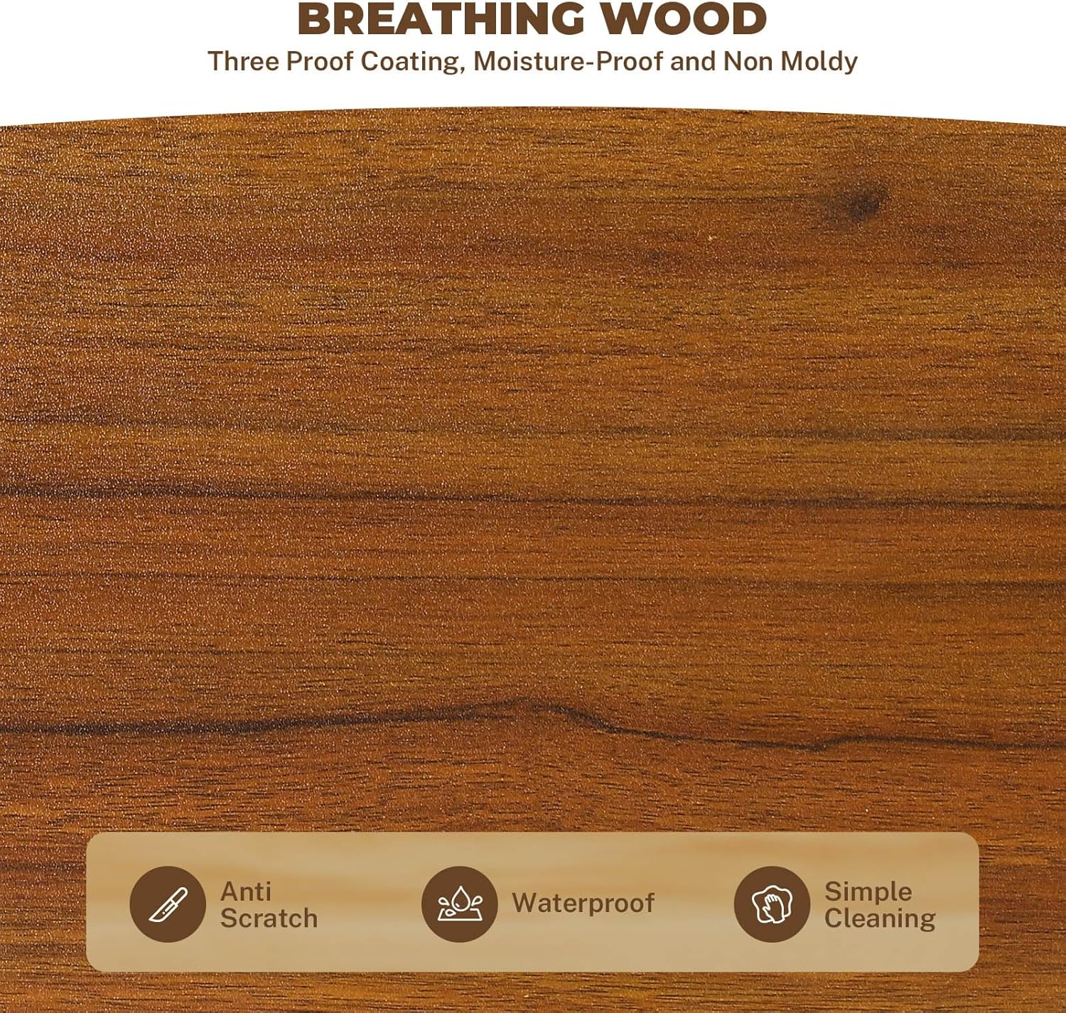 FAHKNS Washer Dryer Countertop - Wood Laundry Washer Dryer Topper with Anti-Slip Mat, 54