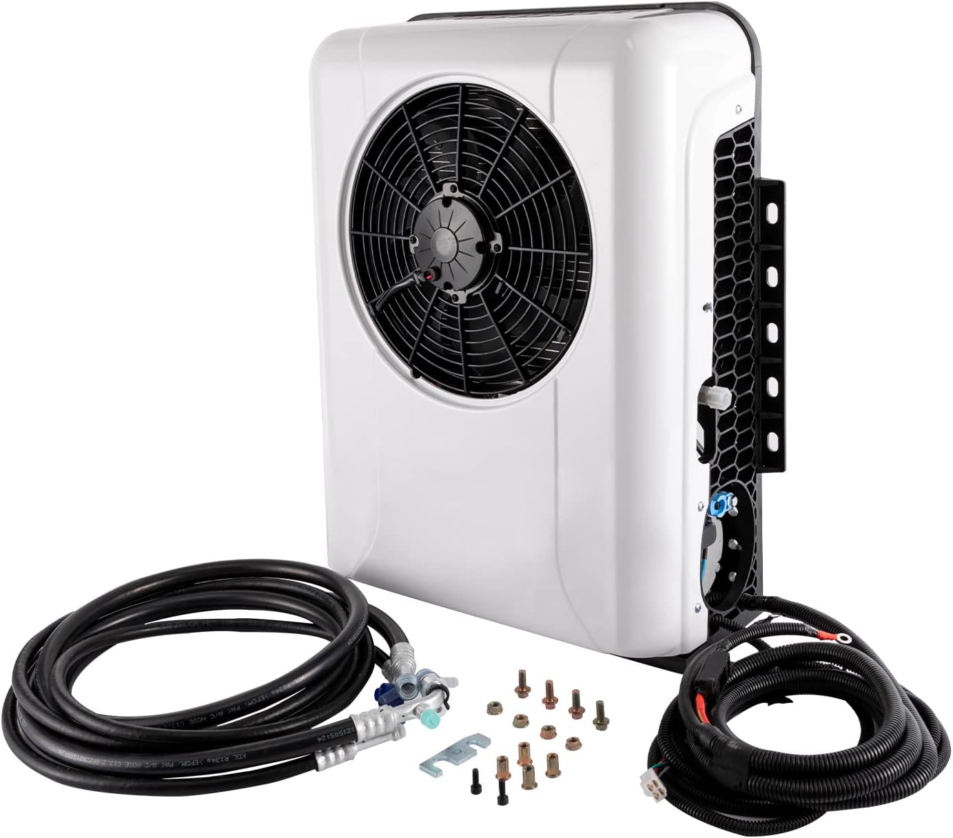 24V Truck Cab Air A/C Conditioner, Universal Electric Air Conditioners Mini Split AC System For Cab Within 6㎡/64ft², 3400-10238BTU/1000W-3000W Energy Saving, 1000-3000rpm adjustable Speed