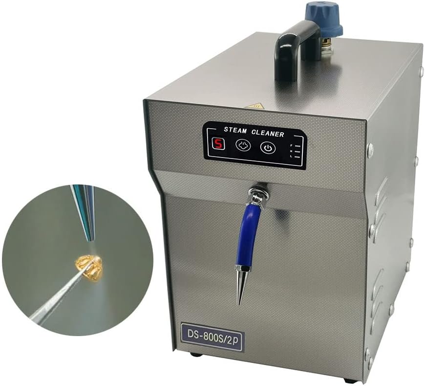 2L Automatically Jewelry Steam Cleaner 1300W Handheld Steam Cleaner for Cleaner Gold Silver Rings
