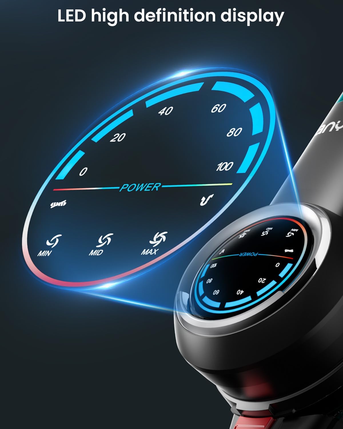 Cordless Vacuum Cleaner, 550W/45KPa Cordless Vacuum, 65 Mins Run Time, Self-Supporting Design,Stick Vacuum with OLED Display and Anti-Tangle Brush for Home, Carpets, Hard Floors and Pet Hair