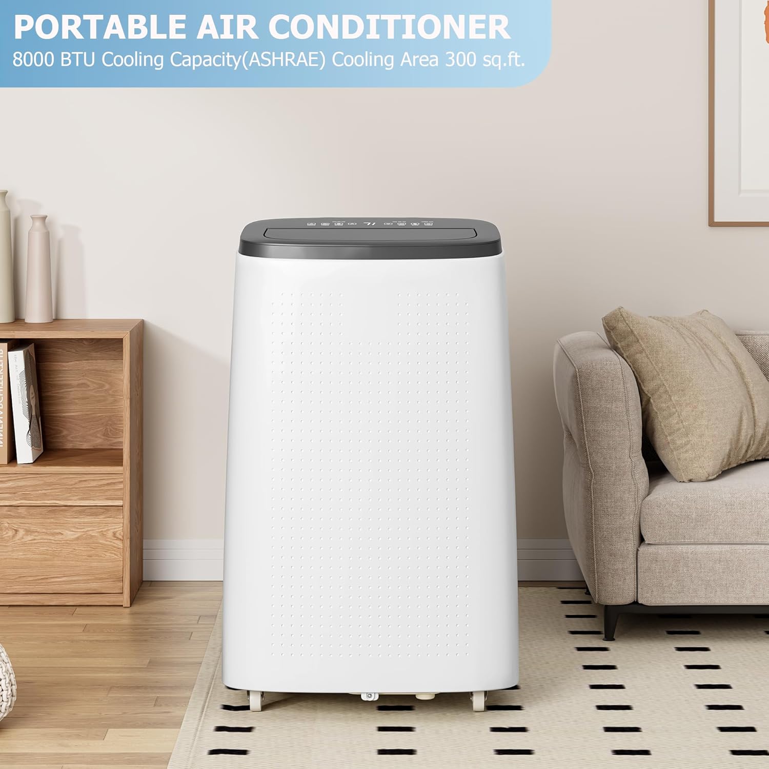 14000 BTU Portable Air Conditioners, Portable AC Unit with Remote for Room to 600 sq.ft 3 in 1 Air Conditioner with Dehumidifying/Fan/Timer And Window Kit