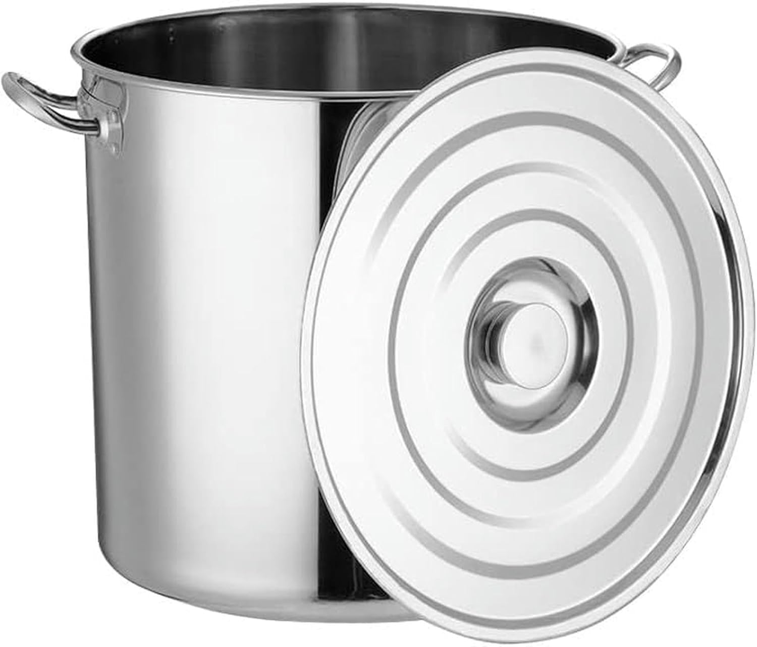 Commercial Stainless Steel Stockpot 27Qt/45Qt/63Qt Large Seafood Crab Boil Turkey Fryer Pot with Basket and Lid for Water Bath Canning, Lobster Shrimp Boiling,4（45x45cm）