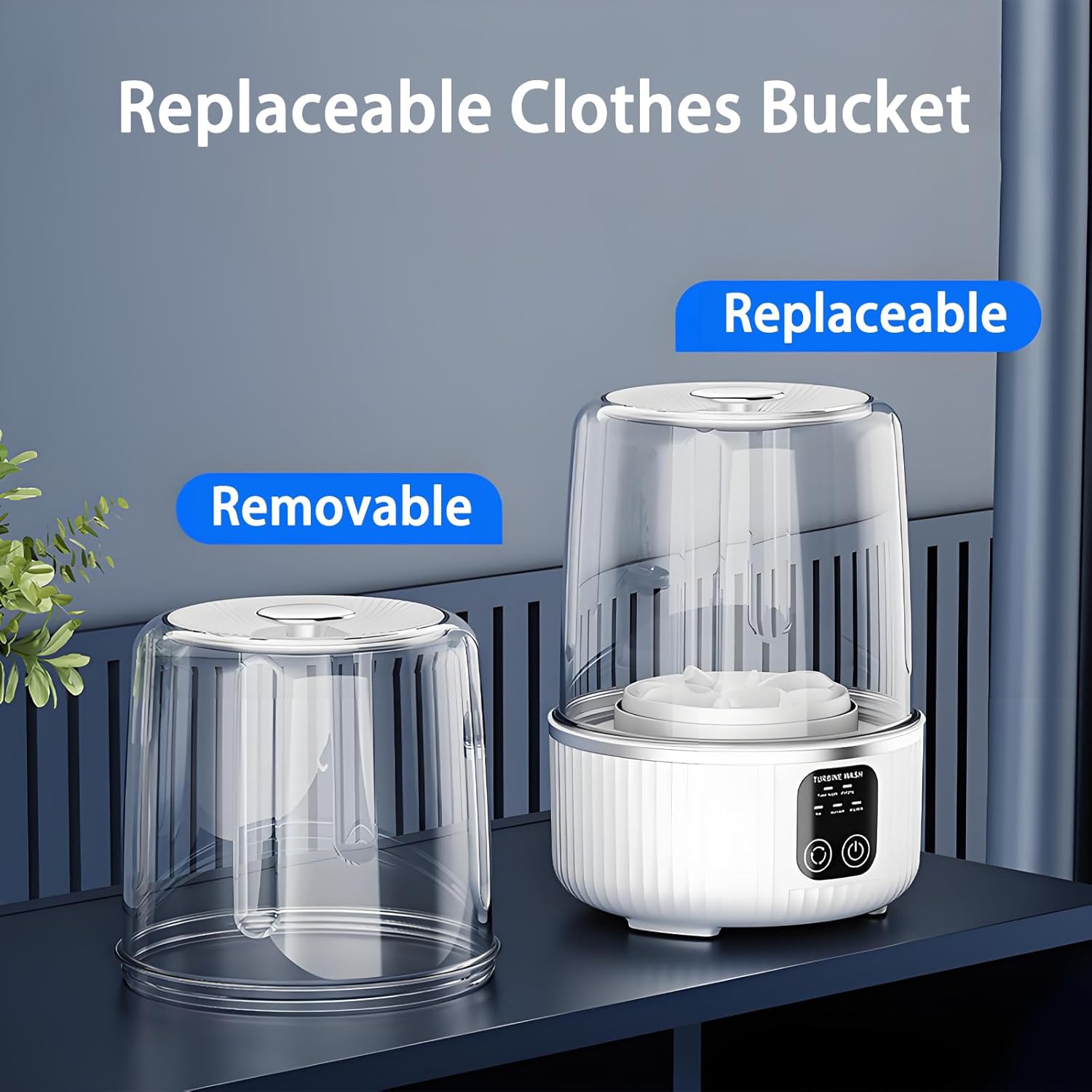 Mini Underwear Washing Machine, Three Wash Modes, 1.5L Capacity, Portable Washing Machine Washable Makeup Brushes, For Apartment Laundry Dorm(Size:6.14 * 6.14 * 8.46in,Color:Purple)