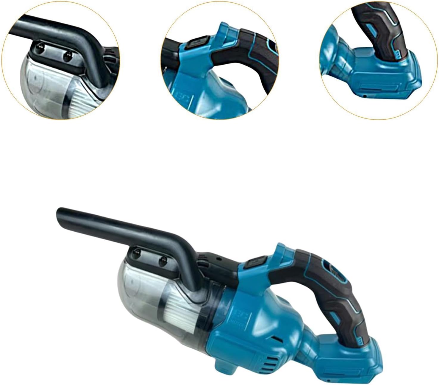 Yajuyi Cordless Handheld Vacuum Rechargeable Small Hand Vacuum Compact Strong Suction Portable for Pet Hair Carpet Floor Boat Auto, Blue