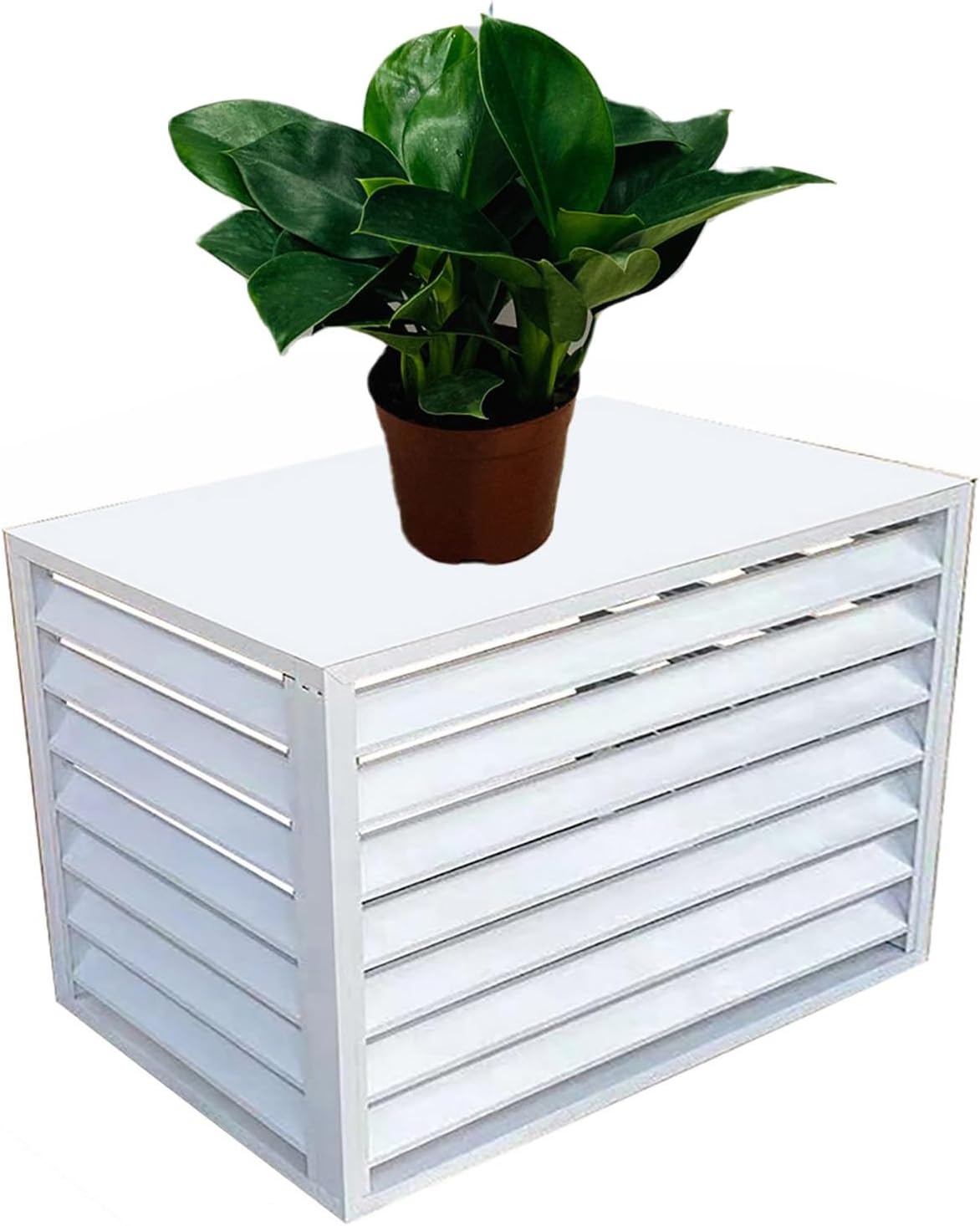Aluminum Air Conditioner and Heat Pump Cover, Outdoor Plant Display Rack Storage Shelf, Mini Split Air Conditioner Cover for Outside Units, Outdoor Condenser Protective Cover Prevents Foliag