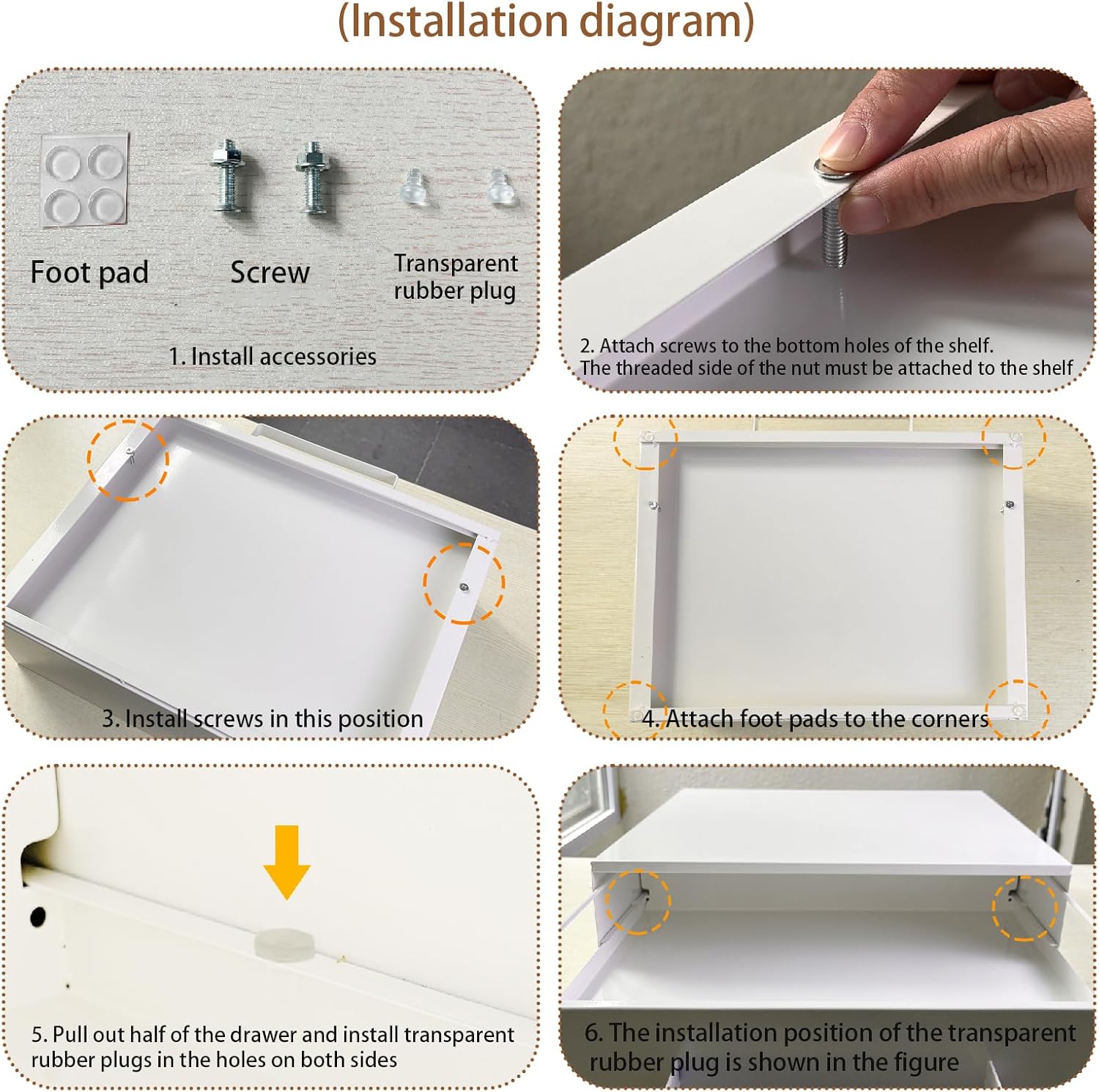 Steel Microwave Stand with Pull-Out Drawers & Shelves | Countertop Organizer for Compact Microwaves, Coffee Station & Kitchen Appliance Storage (White+Drawer+Shelf)