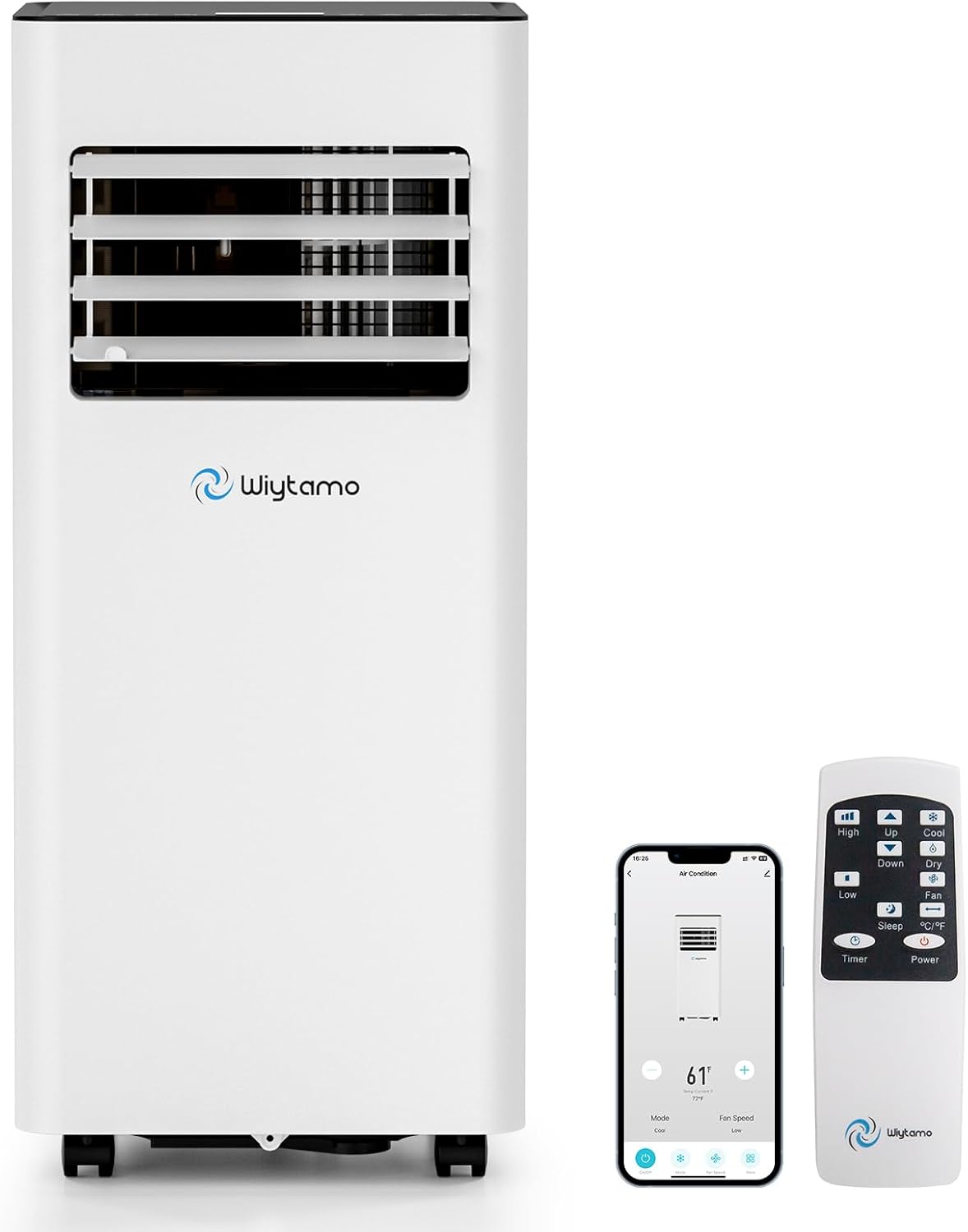 10,000 BTU Portable Air Conditioners with WiFi, 3-in-1 Air Conditioner for Room&Garage– Portable AC Unit with Cool, Dehumidifier&Fan, with Remote/Sleep Mode/Child Lock/24 Hrs Timer/Self Evaporation