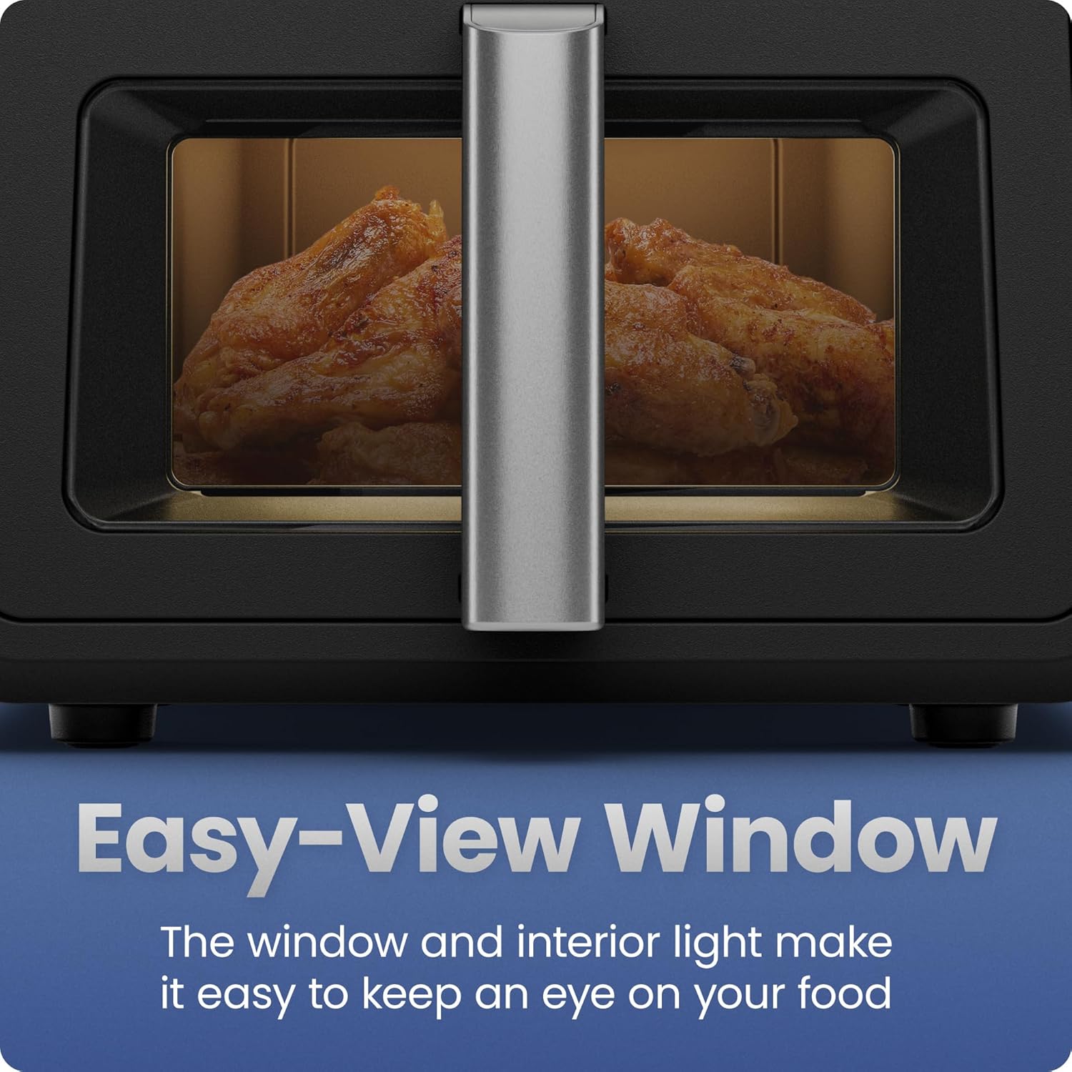 Chefman Air Fryer 9 Qt | TurboFry 7-in-1 High-Powered 450°F Cooking for Crispier and Even Results | XL Basket with Viewing Window | Air Fry, Bake, Broil, Reheat, Dehydrate, Defrost, Keep Warm