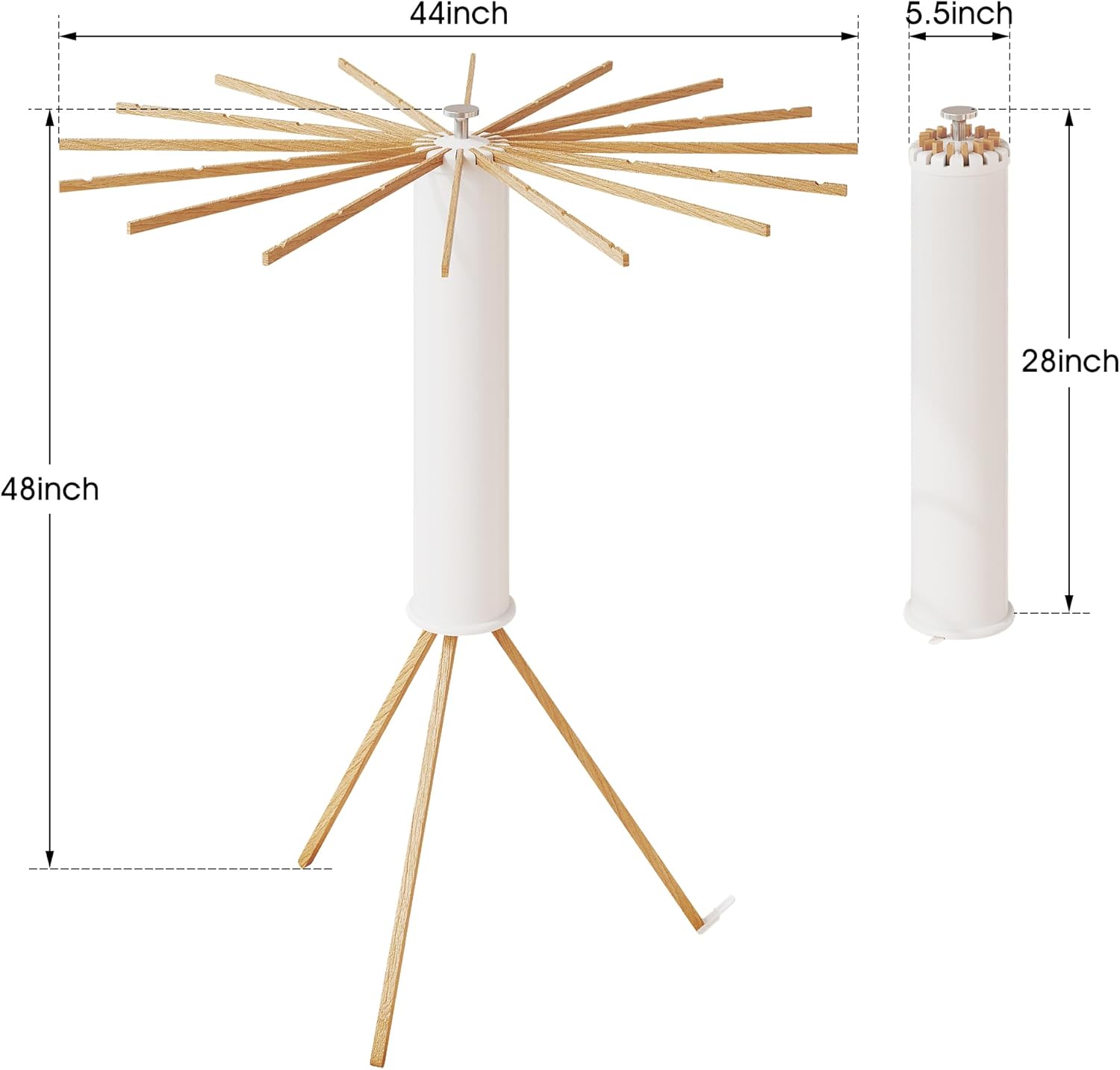 Clothes Drying Rack Foldable,Laundry Drying Rack,Drying Rack Clothing(16 Wood Poles),Clothes Hanger Rack,Laundry Rack Folding,Collapsible,Retractable