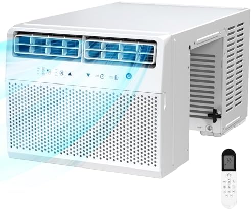 Antarctic Star U-Shaped Window Air Conditioner, 12000BTU Quiet Air Conditioner Window Unit, Cools up to 550 Sq. Ft, Saddle Window AC Units with Full Window View, Energy Saving, 6 Modes, CEER 10.5