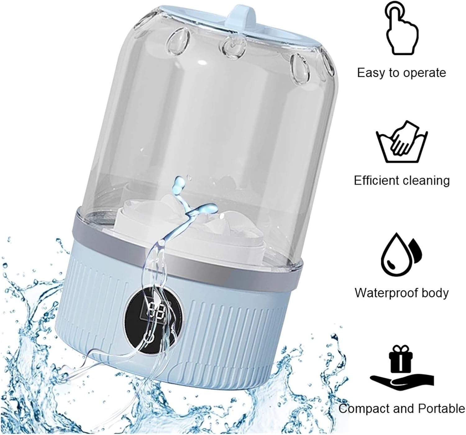 Compact Laundry. Underwear Washer With Laundry Cup Cordless Small Washing Machine Rechargeable Portable Washing Machine .Portable