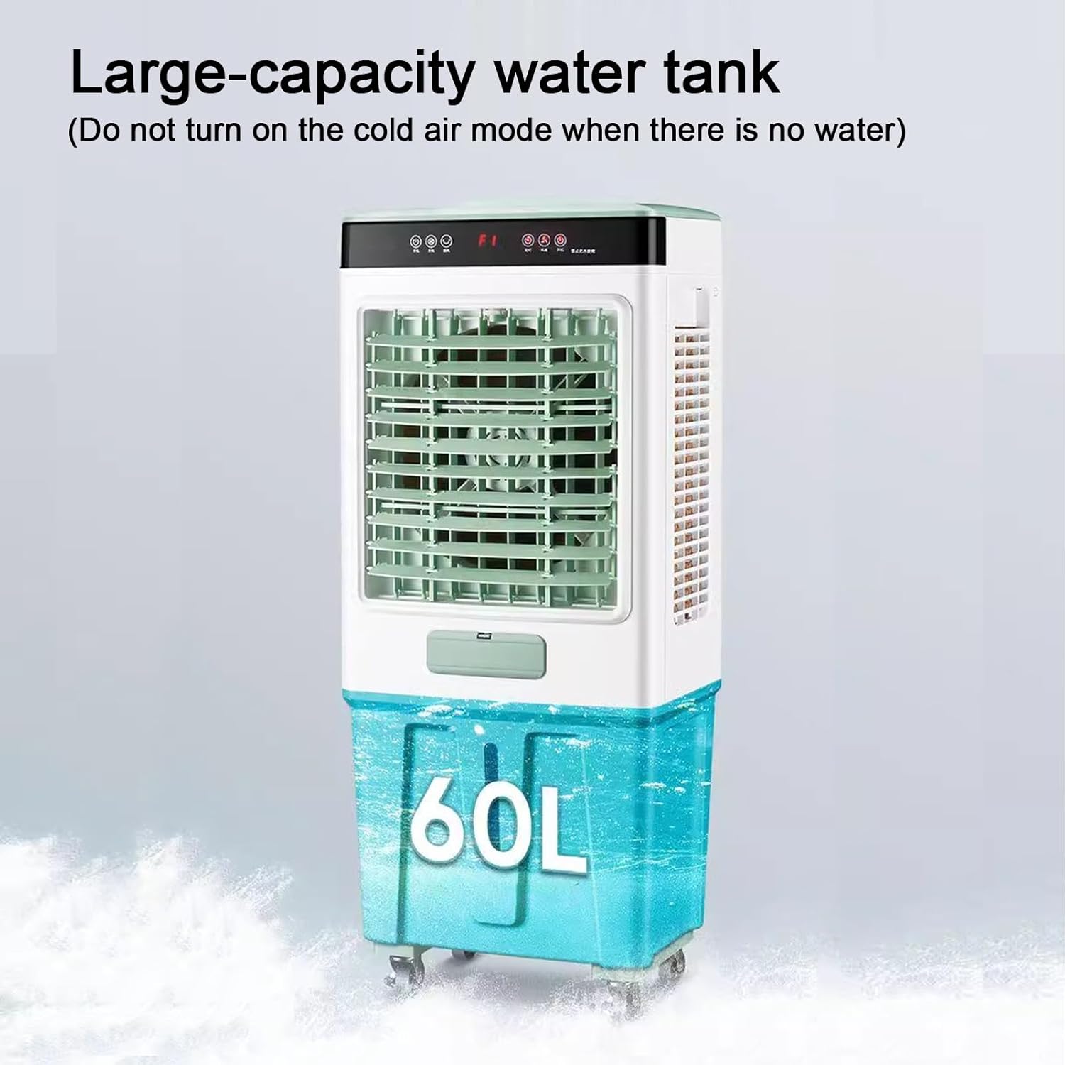 Swamp Cooler Air Conditioner, Evaporative Air Cooler with 10.5 Gallon Water Tank, 2 Ice Box, Remote, 3 Speeds, 120°oscillation, Portable Outdoor Air Conditioner for Bedroom Home Office