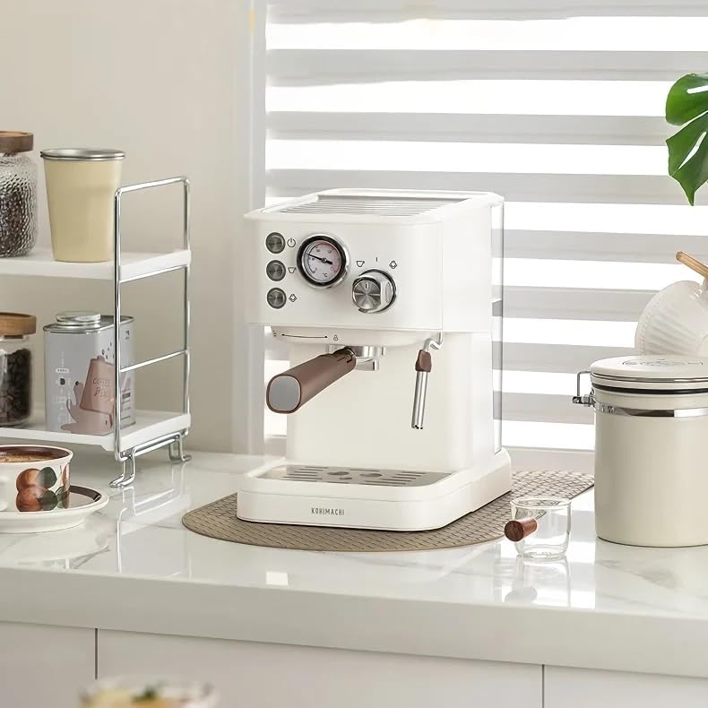 Coffee Maker Coffee Machine - Drip Coffee Maker Small Coffee Makers, Single Serve Brewers Coffee Pot, Fast 1050W Brewing, Italian Design, Coffee Creamer, Espresso Machines Kitchen Appliances