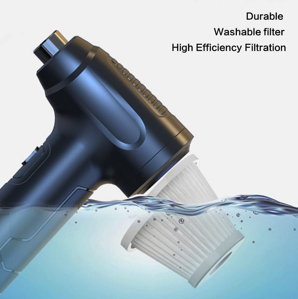 Handheld Vacuum and Blower Cordless, 8000Pa Strong Suction Car Vacuum Cleaner and Blower, Air Duster, Portable Rechargeable Powerful Car Vacuum Cordless Air Blower for Car, Computer, Pet Hai