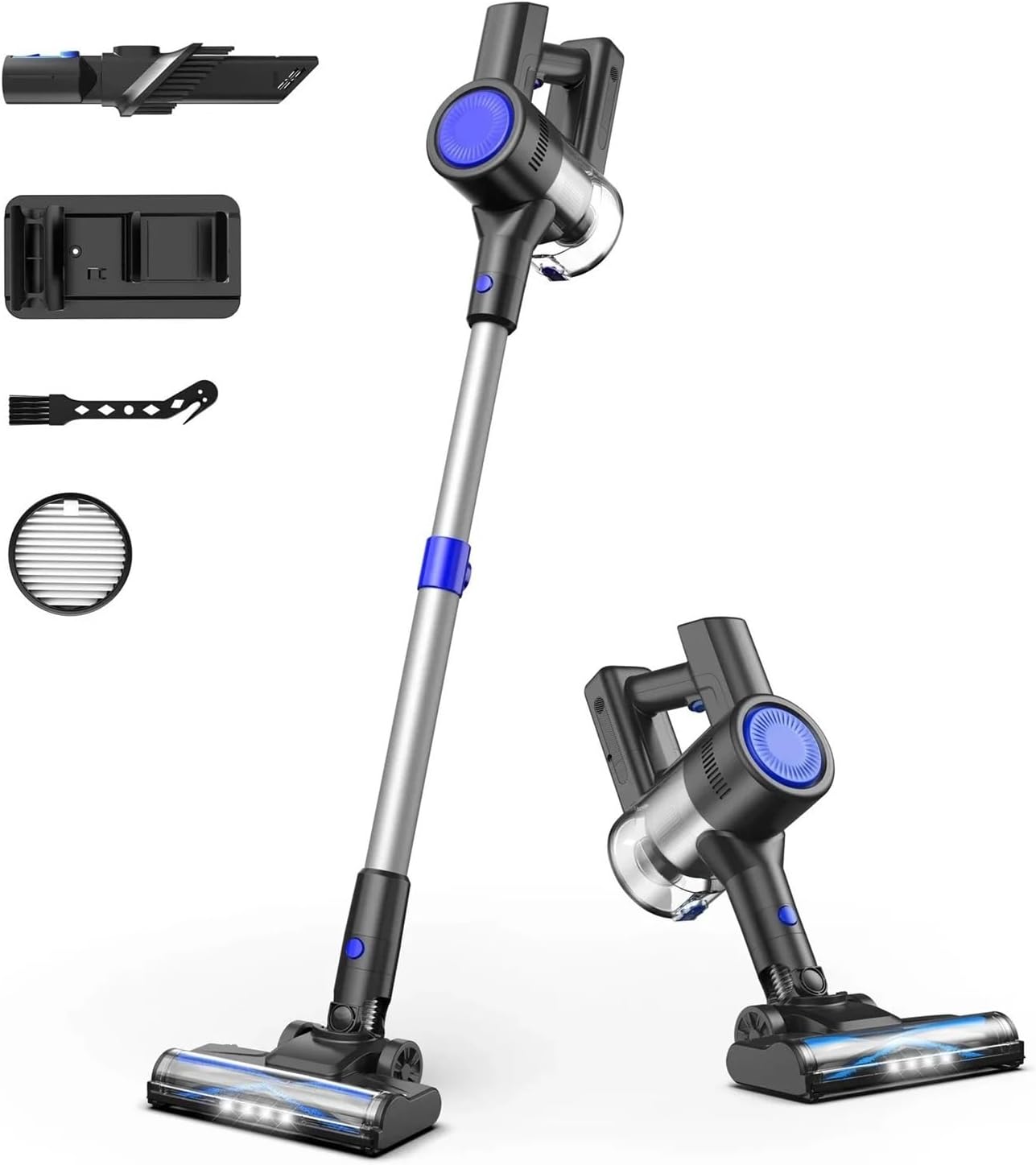 S500 Cordless Vacuum Cleaner | 25KPa Brushless Motor | 40Min Runtime | 6-in-1 Lightweight | Bagless Design |Compatible with INSE​