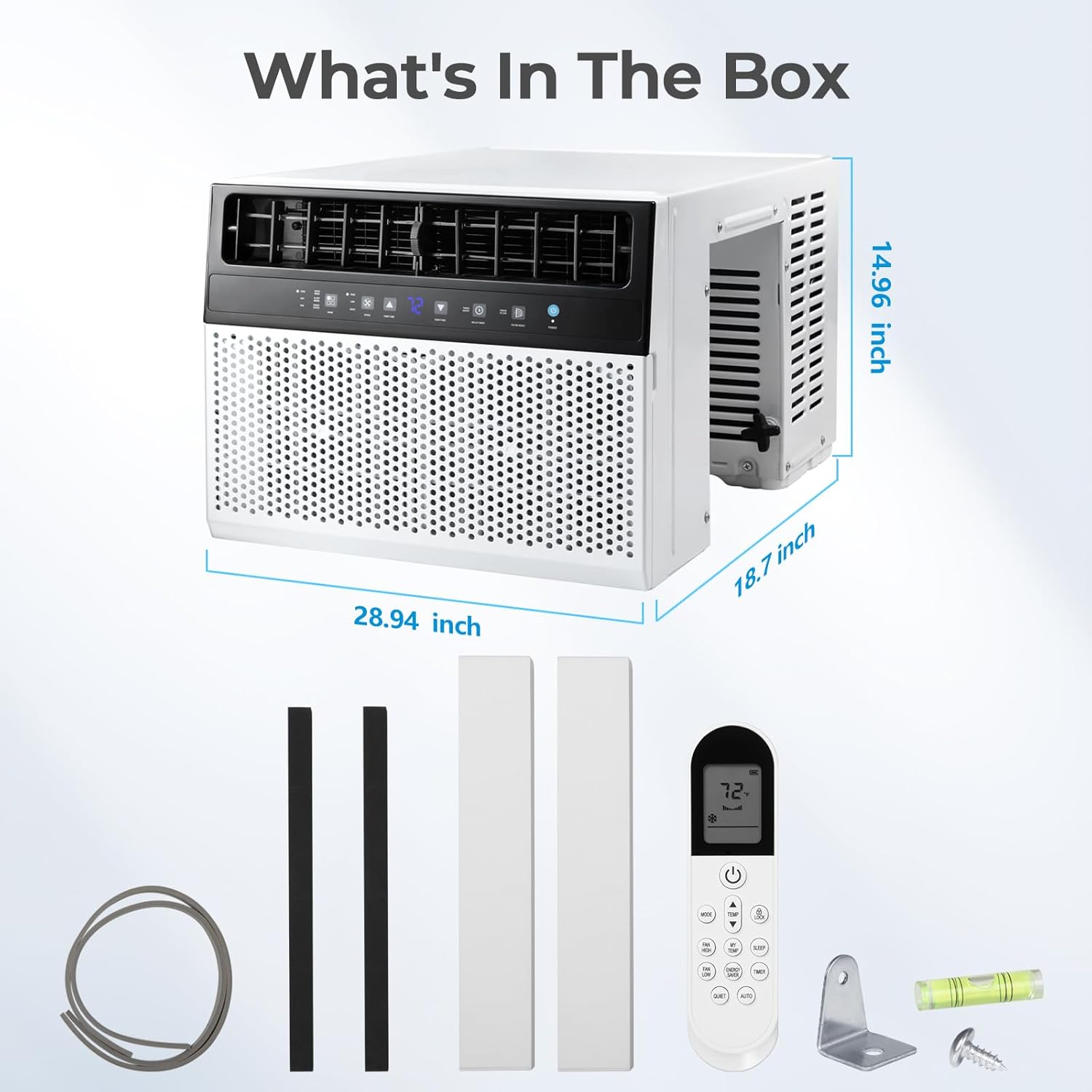 U-Shaped Window Air Conditioner, 12000BTU Window AC Units Cools up to 550 Sq. Ft, 6 Modes, Saddle Window AC Unit with Full Window View, Energy Saving, Installation Kit Included, CEER 10.5
