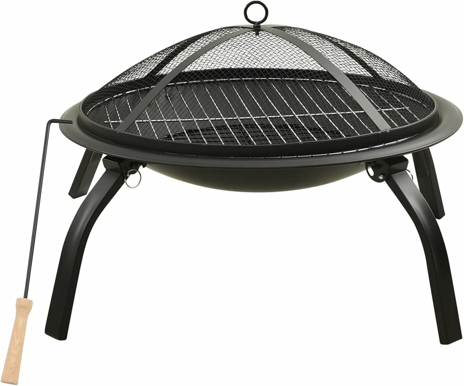 Fire Pits & Outdoor Fireplaces 2-in-1 Fire Pit and BBQ with Poker 22