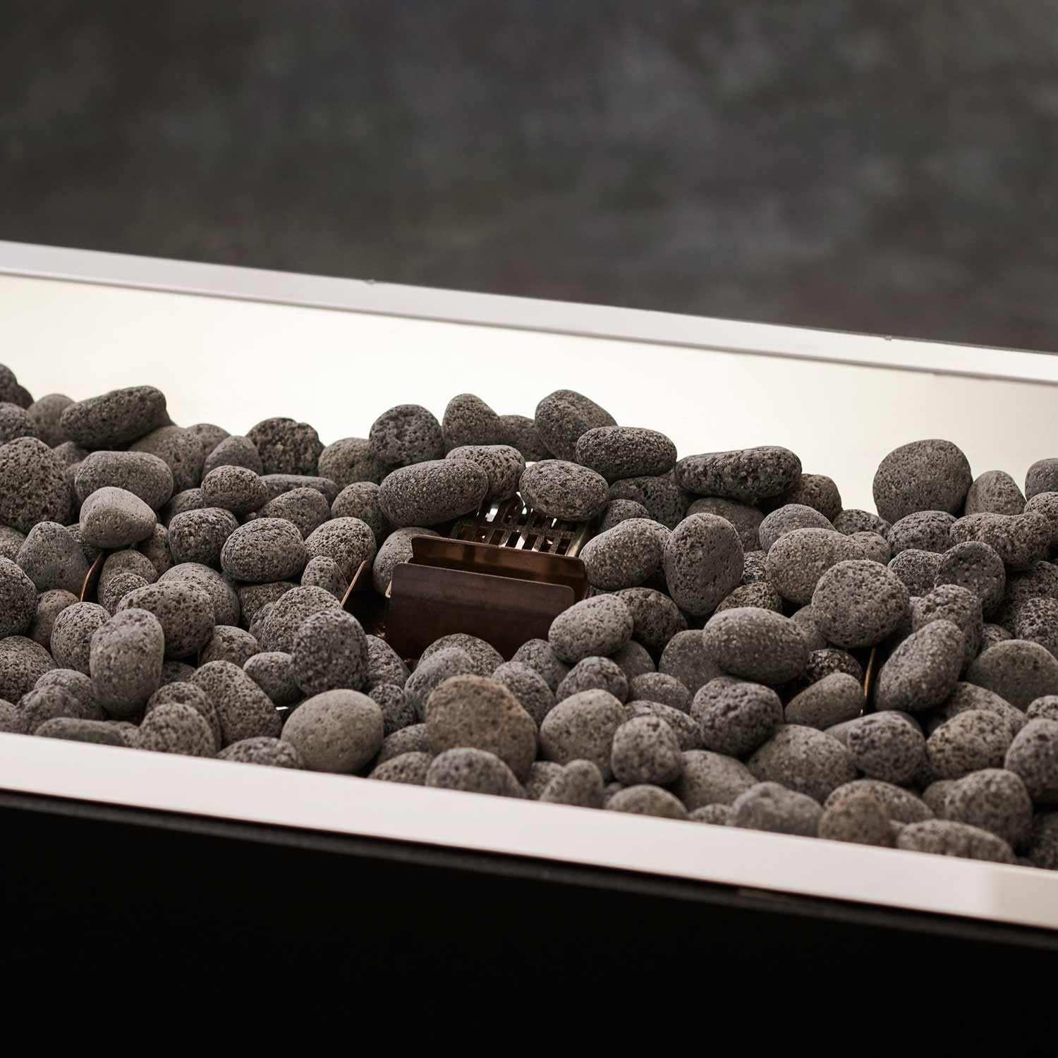 The Outdoor GreatRoom Company Linear Crystal Fire Plus Electronic Ignition Fire Pit Burner Kit (CFP1242DSILP), 12x42-Inches, Propane