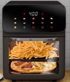 Generic Air Fryer 12QT Convection Oven with 10-in-1 Multi Function, Visible Window and Touchscreen, Black