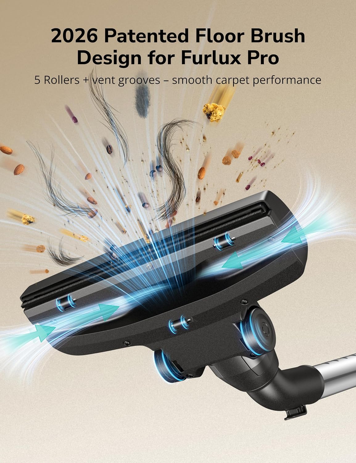 Canister Vacuum,1700W/45KPA Bagged Vacuum Cleaner,5L Large Capacity,Auto Cord Rewind,HEPA Filter,Low Noise,7.5M Cleaning Radius,Variable Power Control,Easy to Push,Hard Floor,Pet,Carpet,Upholstery,Car