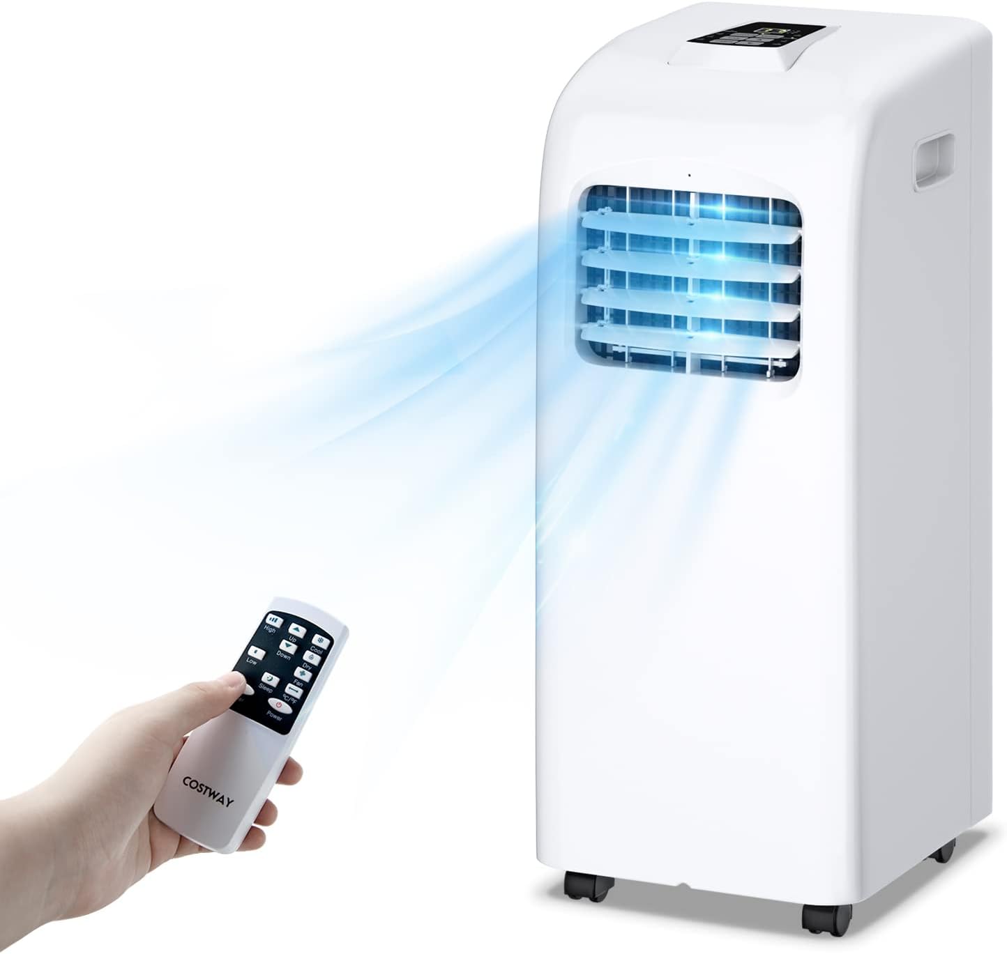 ARLIME Air Conditioner Portable 8,000 BTU w/Remote Control, Built-in Dehumidifier & Fan Modes, Quite Single Room AC Unit Cools Room Up to 200sq. ft., Floor Air Conditioner for Office, Dorm, Bedroom