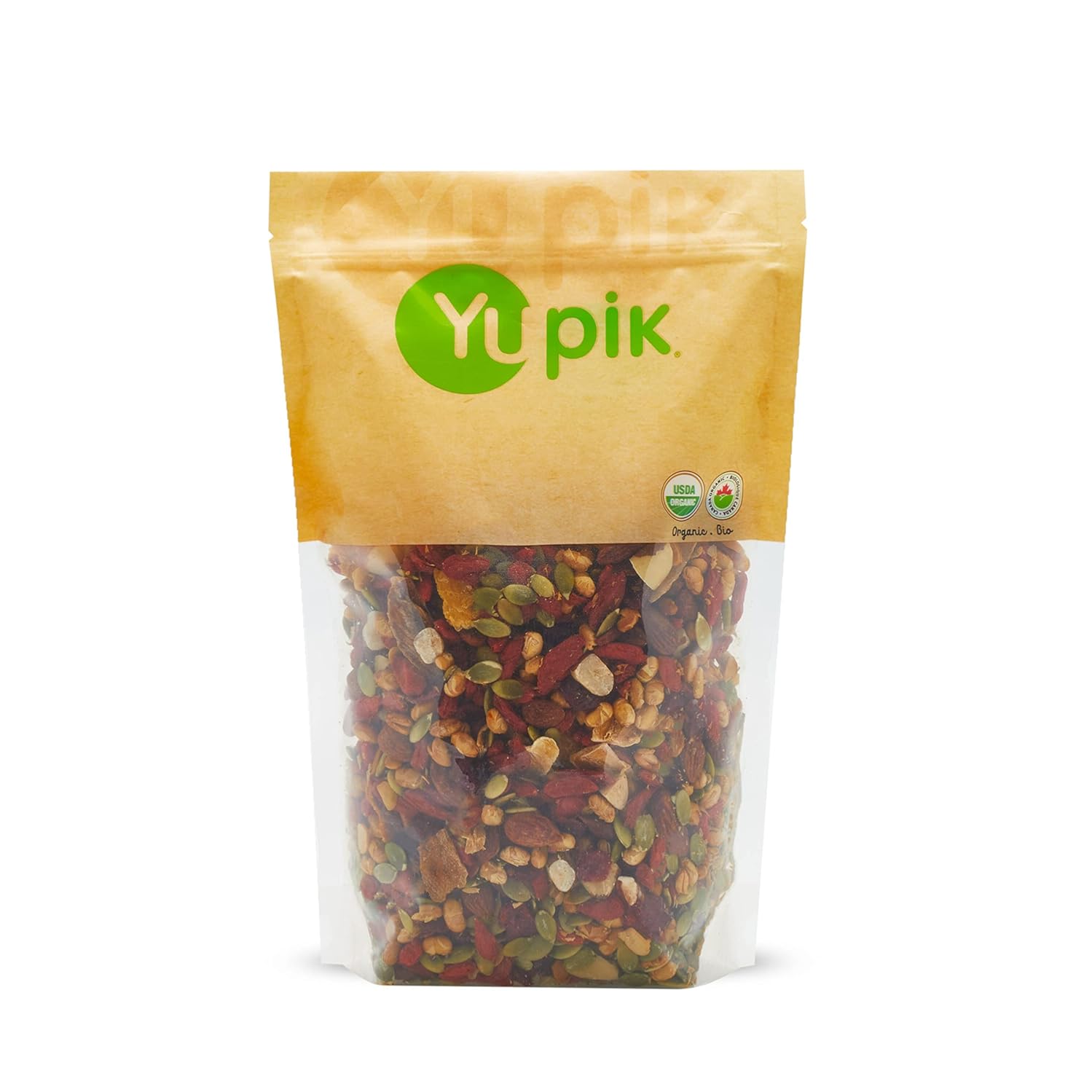 Yupik Organic Kathmandu Mix, 1 lb (16 oz), Pack of 6, Gluten-Free, Vegan, Non-GMO, Colorful Dried Fruit, Seeds, Beans, & Nuts with Goji Berries, Mango, Brazil Nuts, Pumpkin Seeds, & Tamari Almonds