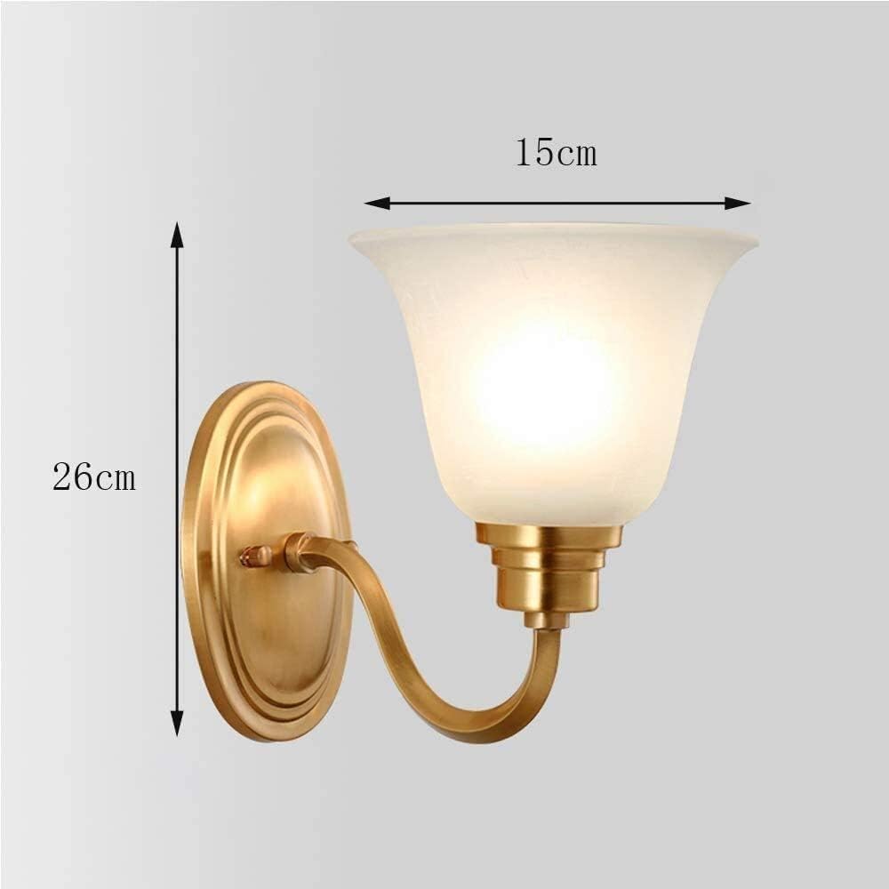 Wall Light Modern Simple Sconce E27 Bedroom lamp Warm White Gold Brass Bedside,Household