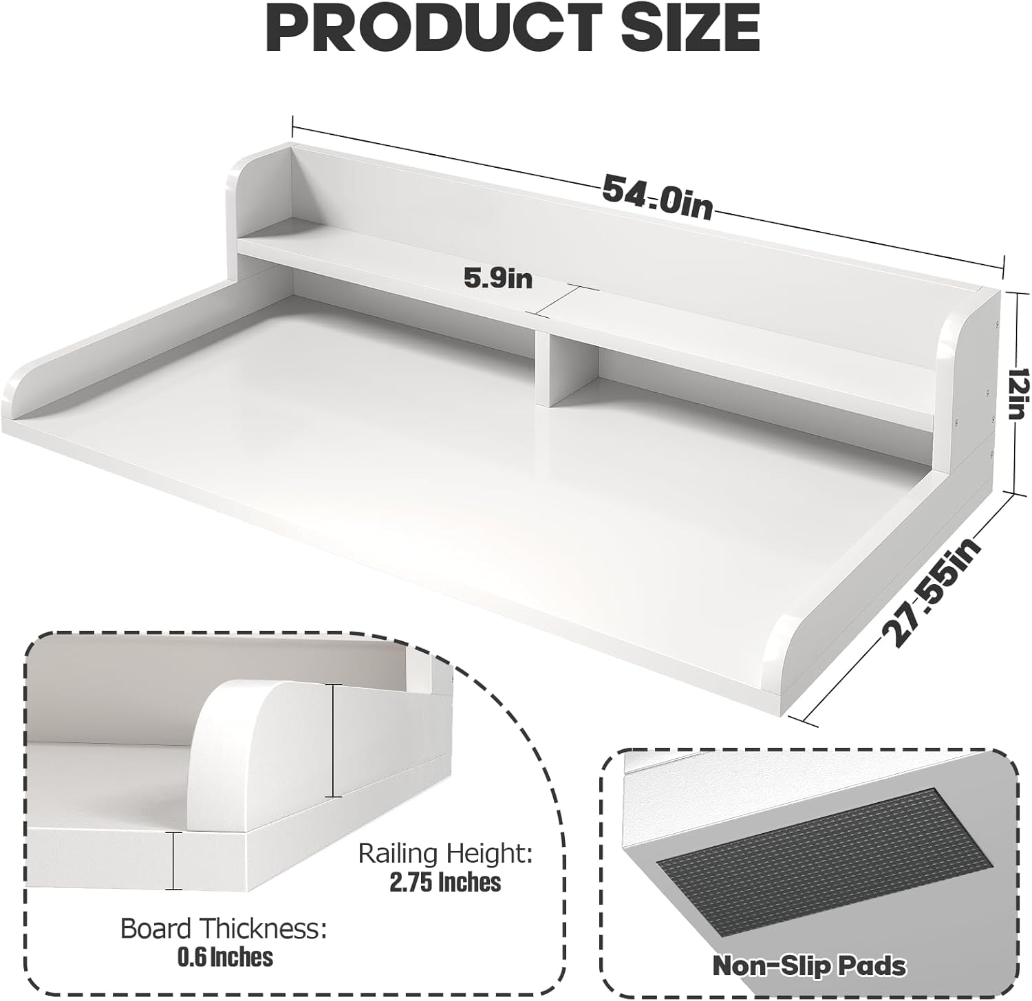 2-Tier Washer Dryer Countertop with 2.75