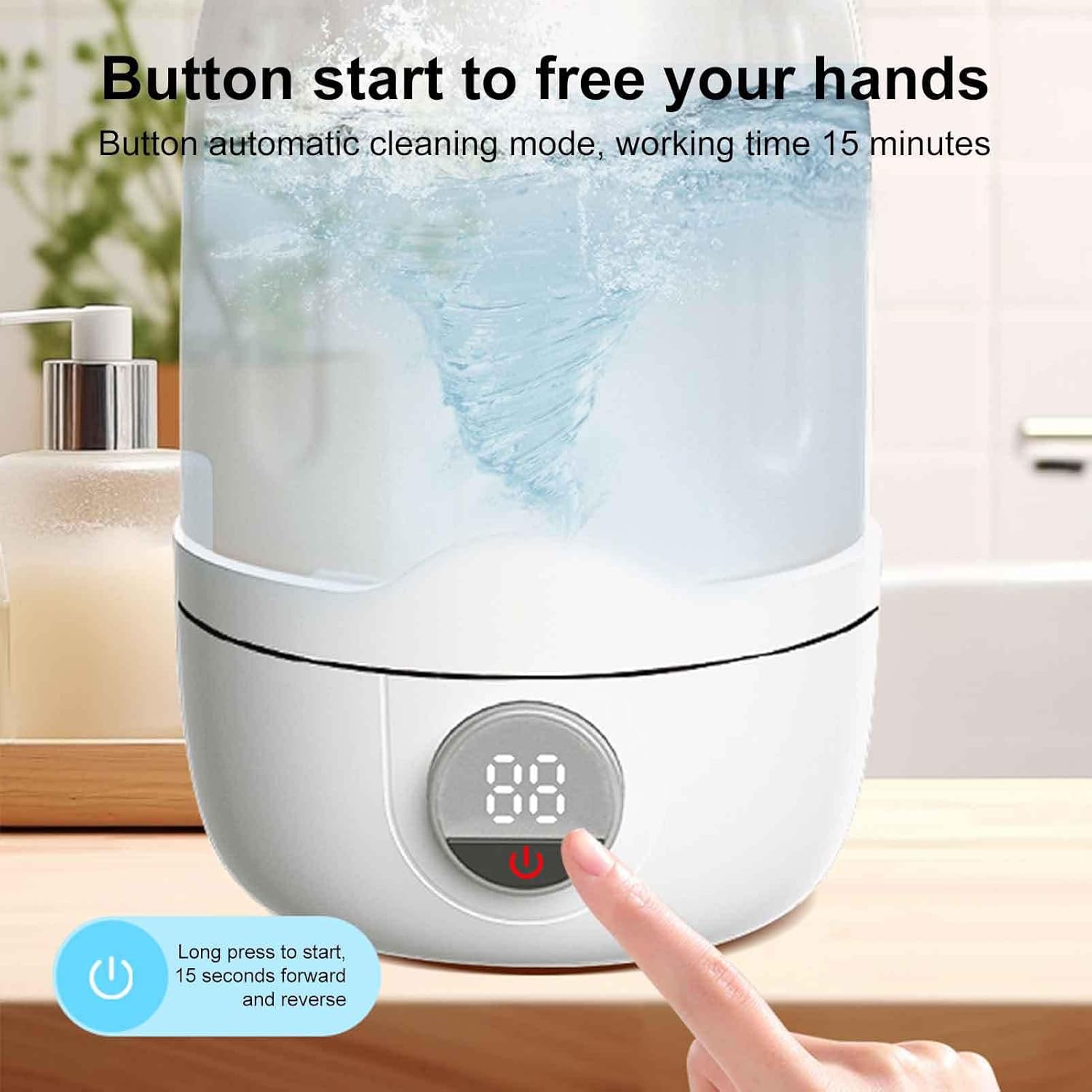Portable Mini Washing Machine – Electric Washer, Compact Cleaner | Rechargeable Laundry Device, Underwear Cup Tool, Space-Saving Utility use for Apartments Dormitories Camping Tiny Rooms Travel