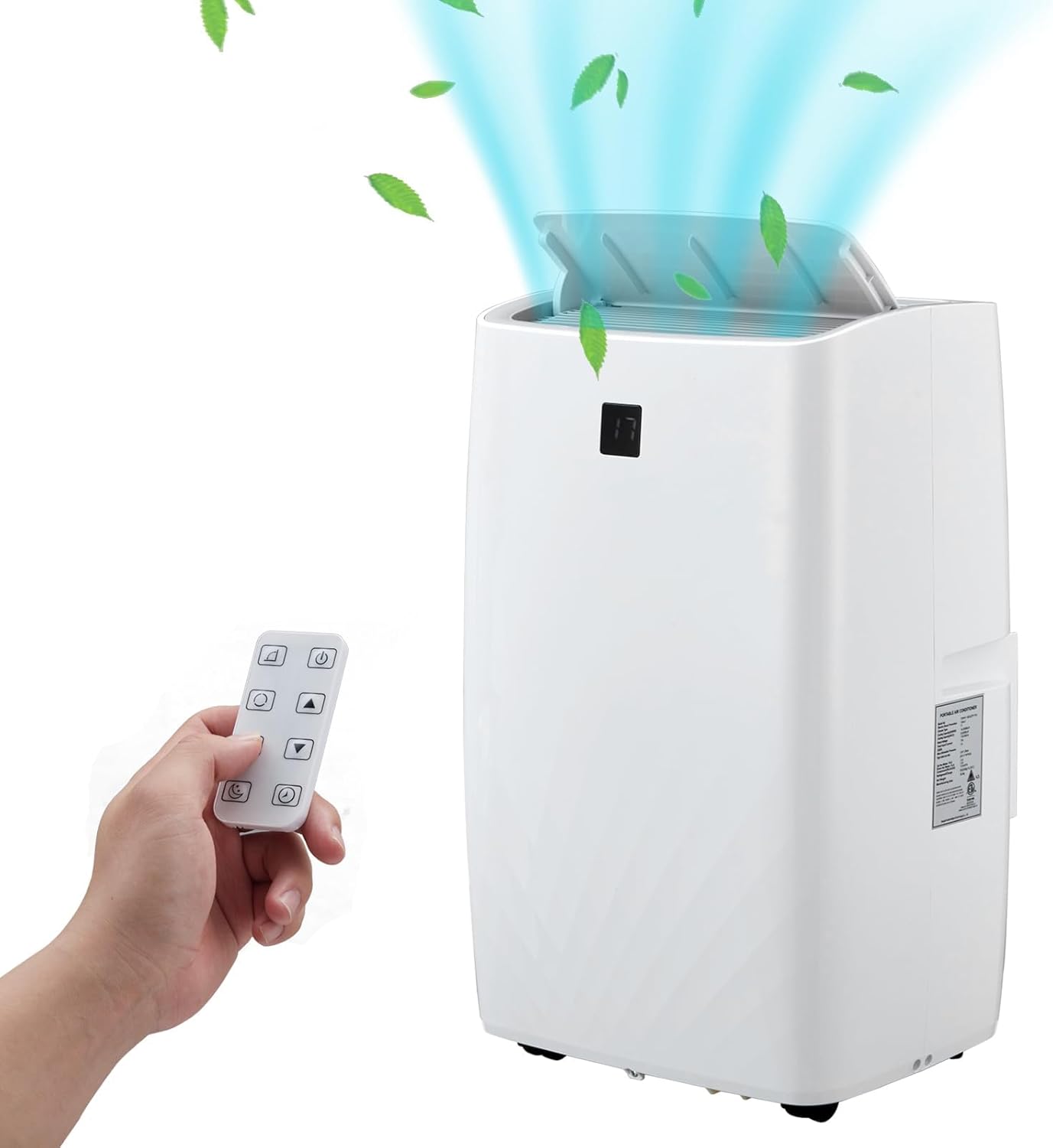 Garvee 12000 BTUs Portable Air Conditioner, Cools Room Up to 550 Sq. Ft., 3 in-1 Portable AC Unit with Dehumidifier, Fan Function, Remote Control Sleep Mode/24Hrs Timer, Window Installation Kit