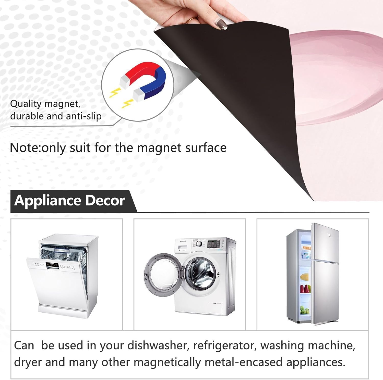 Dishwasher Magnet Cover Large Magnetic Stickers Balloon Little White Rabbit Front Dishwasher Cover Reusable Decal for Home Kitchen Anti-Scratch Refrigerator Decorative Lid Washing Machine Laundry 23