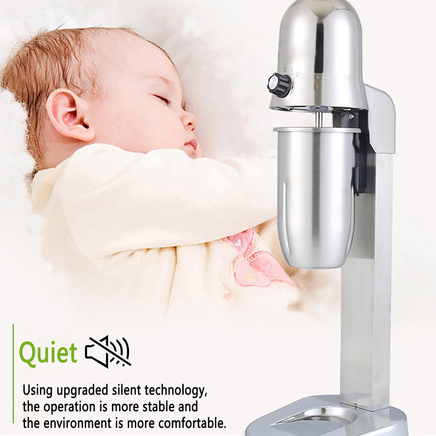 Single/Double Head Milkshake Machine, Commercial Food Blender with 800ML Large Capacity Hot/cold Cup,Motor Speed 18000 Rpm, Two Gears Free Choice Suitable for Protein Shakes,Malted Milk