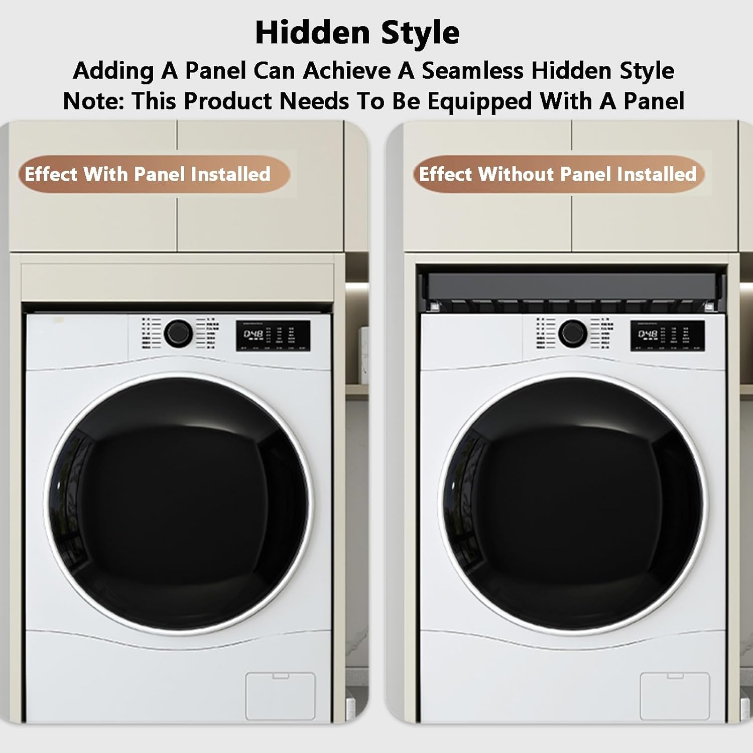 Pull-Out Trouser Rack Drawer with Adjustable, Movable Hanging Rod and Silent Pull-Out Hidden Saves Space, Holds 30 Kg(664-714mm)